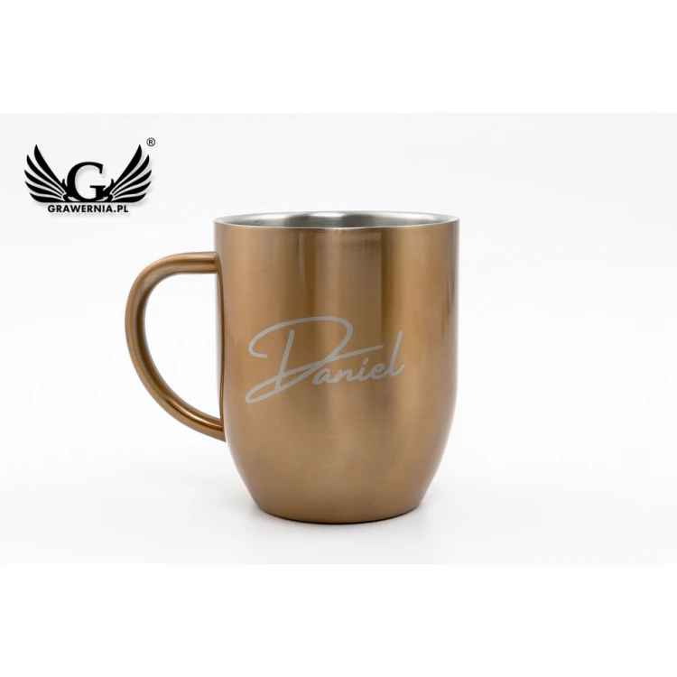 Kubek stalowy z grawerem - Dusk - poj. 380ml - KUB020