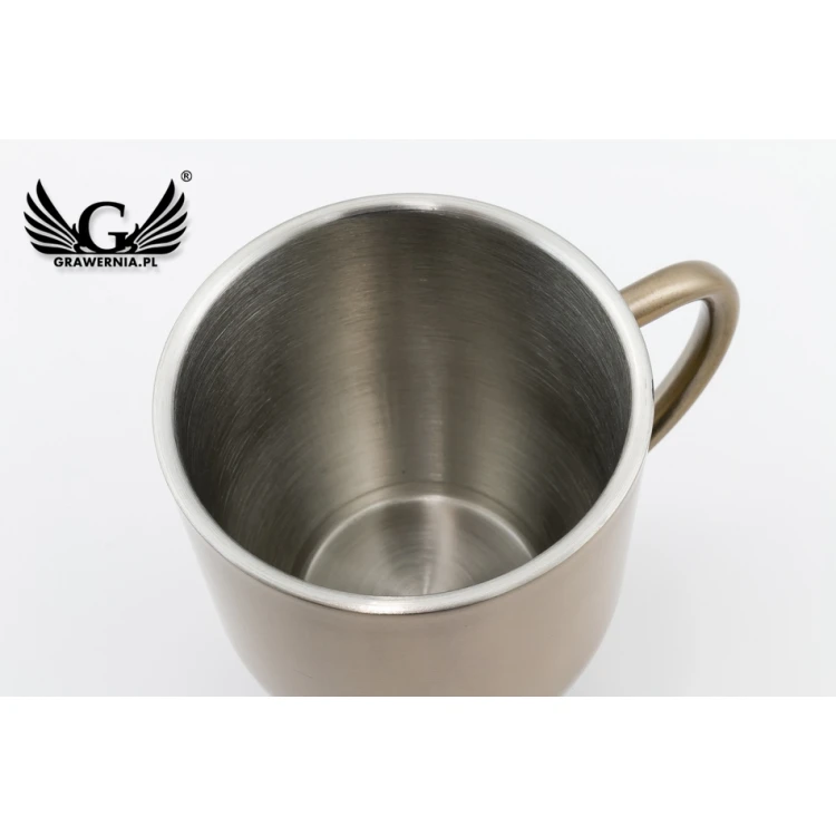 Kubek stalowy z grawerem - Dusk - poj. 380ml - KUB020