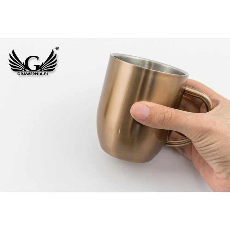 Kubek stalowy z grawerem - Dusk - poj. 380ml - KUB020