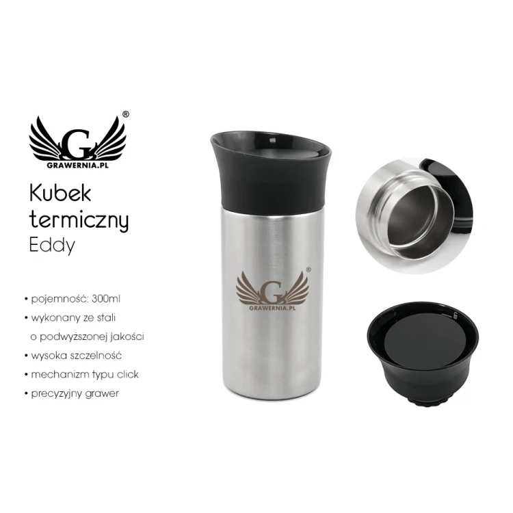 Kubek termiczny z grawerem - Eddy - 300ml - KUB025