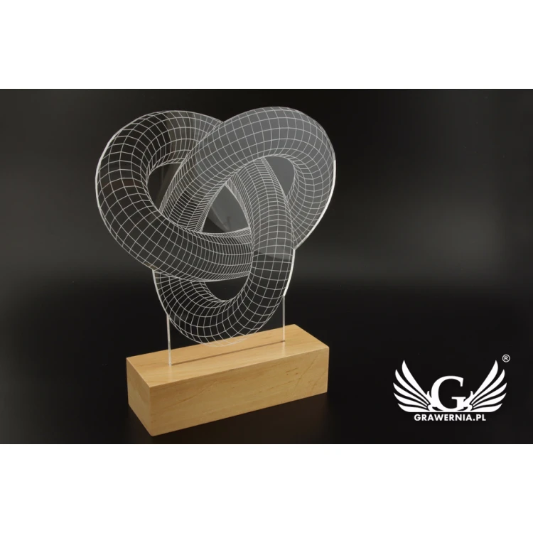 Lampa 3D LED RGB sterowana z pilota - L3D001