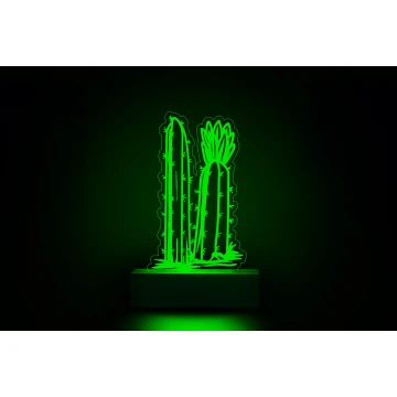 Lampa LED RGB Kaktus 3 - sterowana z pilota - LED030