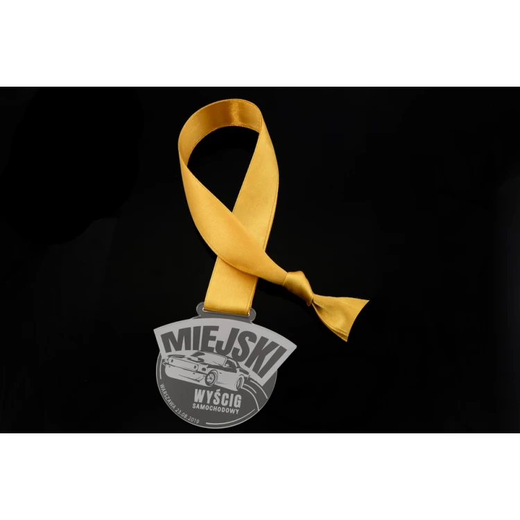 Medal akrylowy grawerowany laserem - wymiary: 82x65mm - gr. 3mm - MGR044