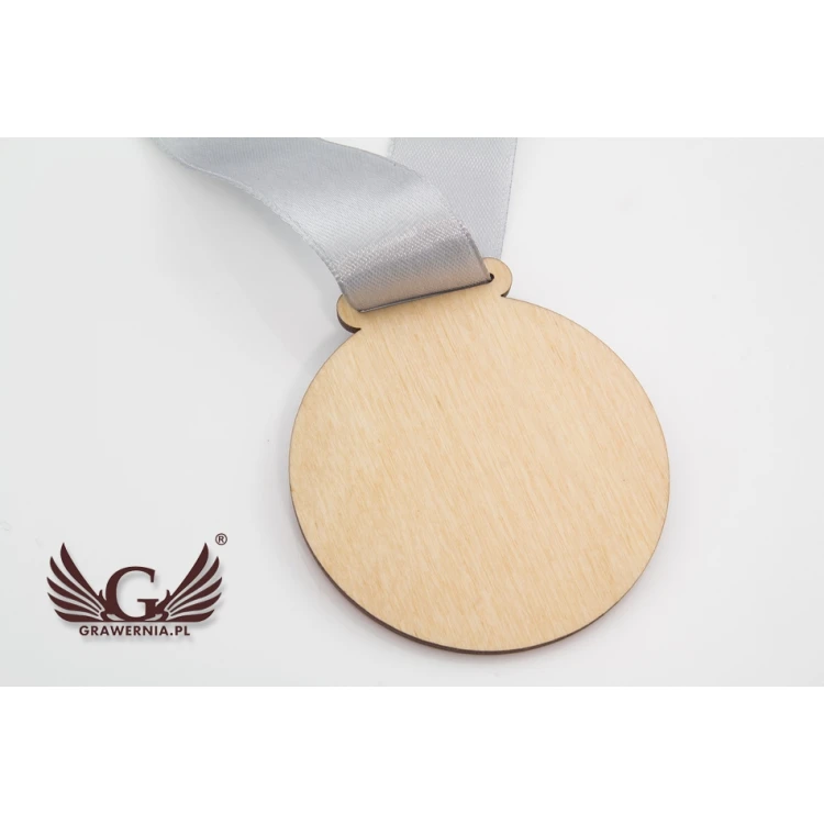 Medal drewniany druk UV - Foto Master - średnica: 70mm - MGR056
