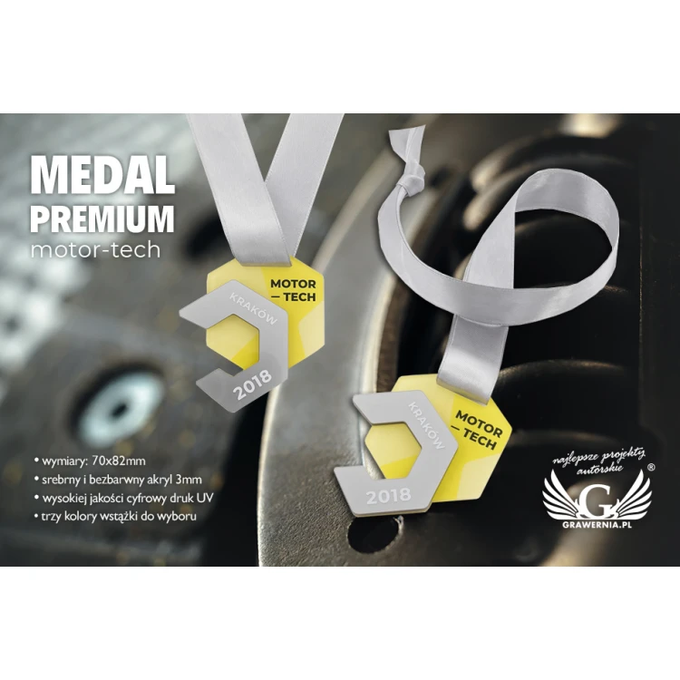 Medal Premium - Motor-Tech - wymiary: 70x82mm - MGR076