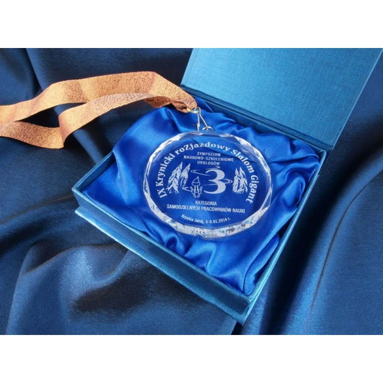 Medal szklany Elite z grawerem + etui