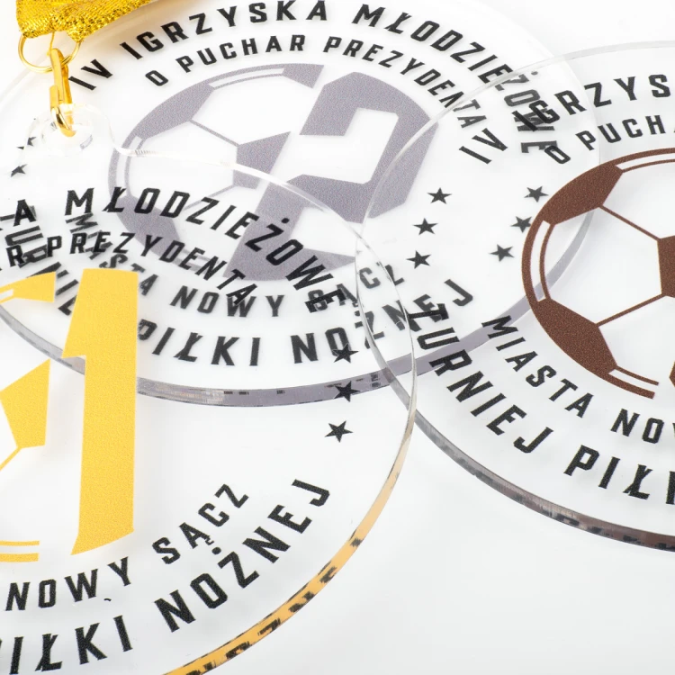 Medal z plexi z nadrukiem UV - wymiary: 90x100mm - MGR102
