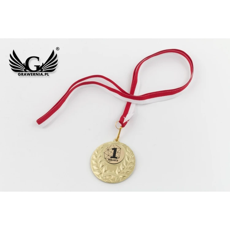 Medale metalowe z grawerowanym emblematem - średnica 50mm - MMC1750