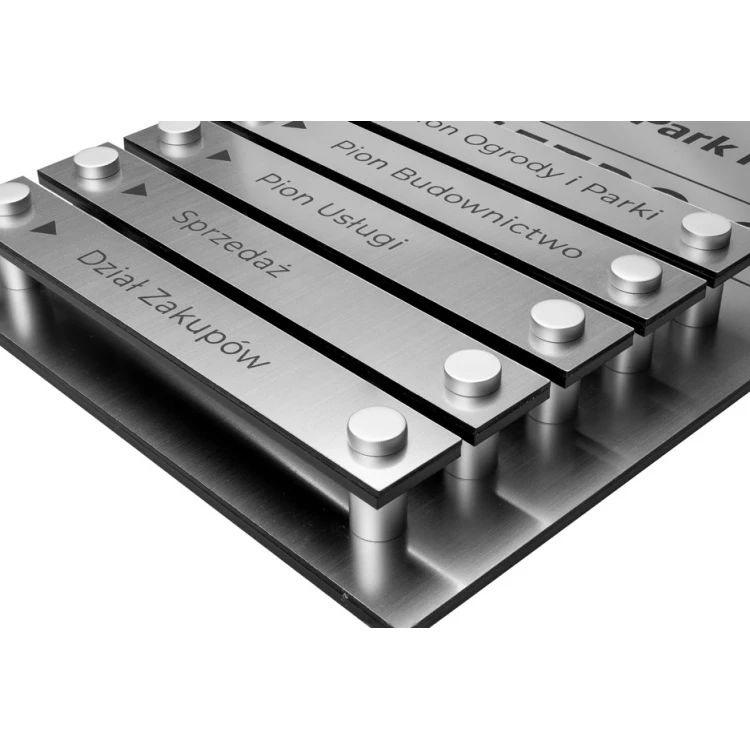 Tablica grawerowana laserem na dystansach - wym: 200x250mm - TAB256