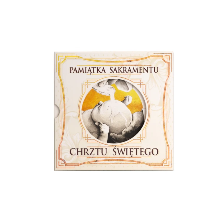Moneta pozłacana - Pamiątka Chrztu Świętego - MON022