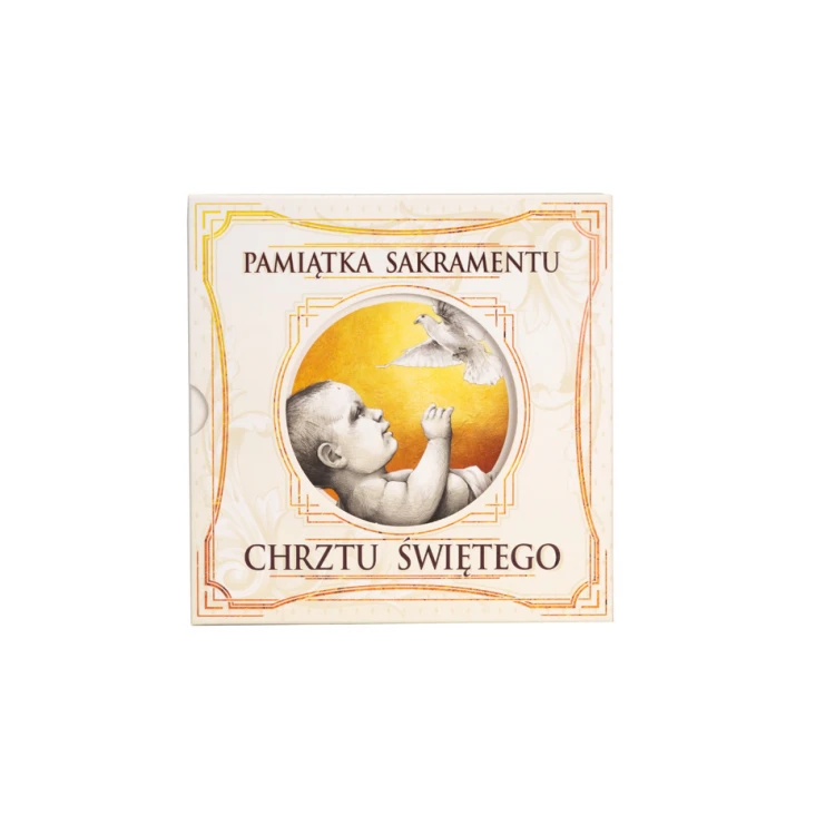 Moneta pozłacana - Aniele Boży Stróżu Mój - Pamiątka Chrztu Świętego - MON018