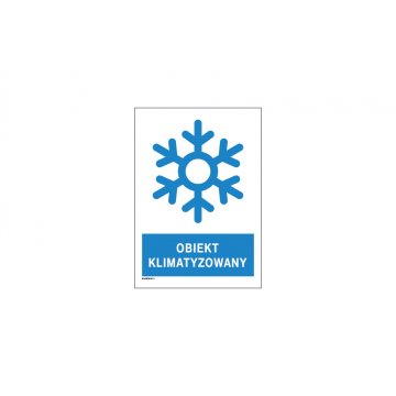 Obiekt klimatyzowany - tabliczka wym. 210x300mm - PVC - kolorowy druk UV - TAB183