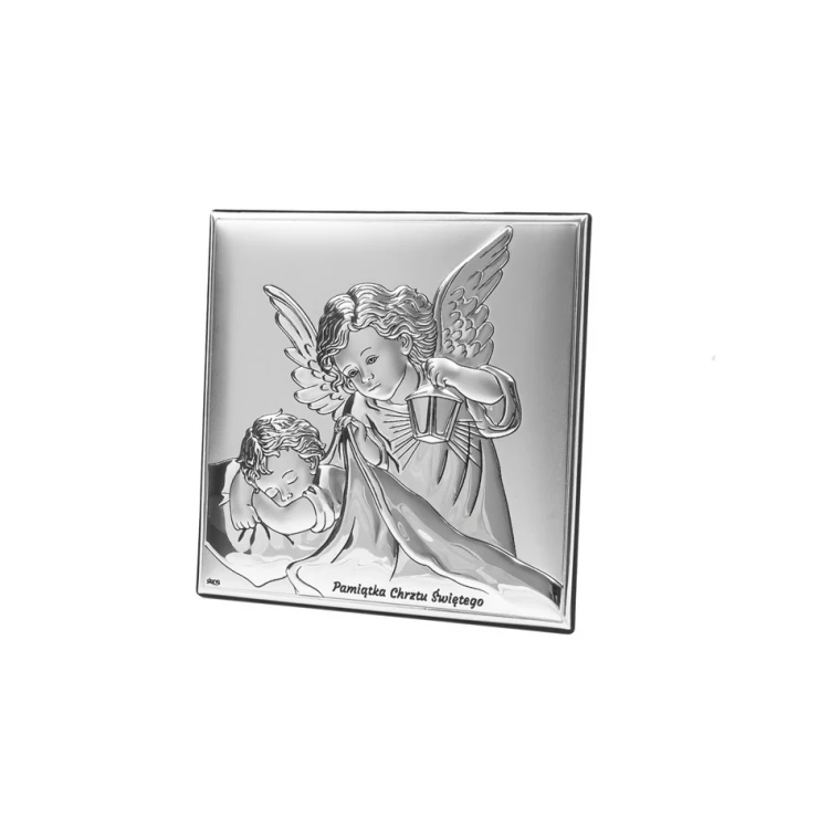 Obrazek srebrny Twój Anioł Stróż 11x11 cm - DS14/2
