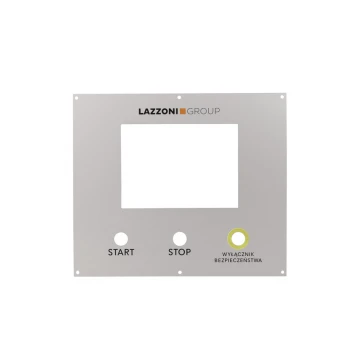 Panel czołowy do maszyn - srebrne aluminium anodowane - grubość: 2mm - PCZ025