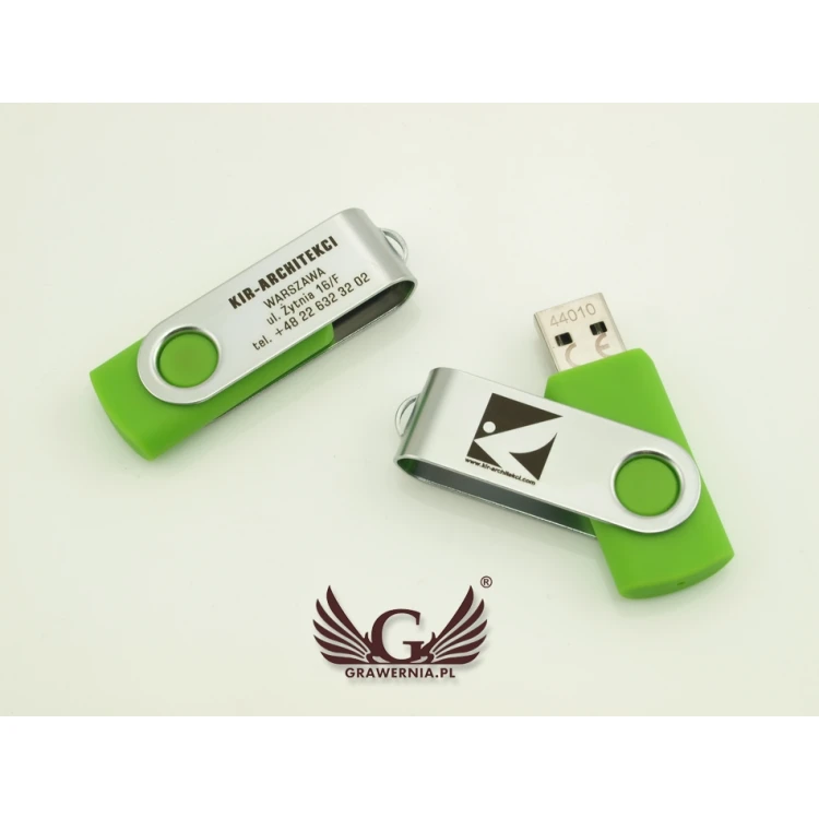 PENDRIVE TWISTER 8GB USB 2.0 z Twoim logo lub dowolnym napisem grawerowanym laserem