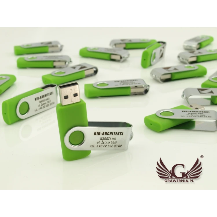 PENDRIVE TWISTER 8GB USB 2.0 z Twoim logo lub dowolnym napisem grawerowanym laserem