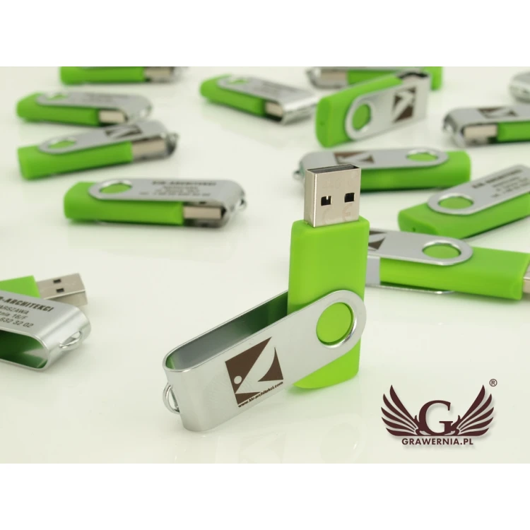PENDRIVE TWISTER 8GB USB 2.0 z Twoim logo lub dowolnym napisem grawerowanym laserem