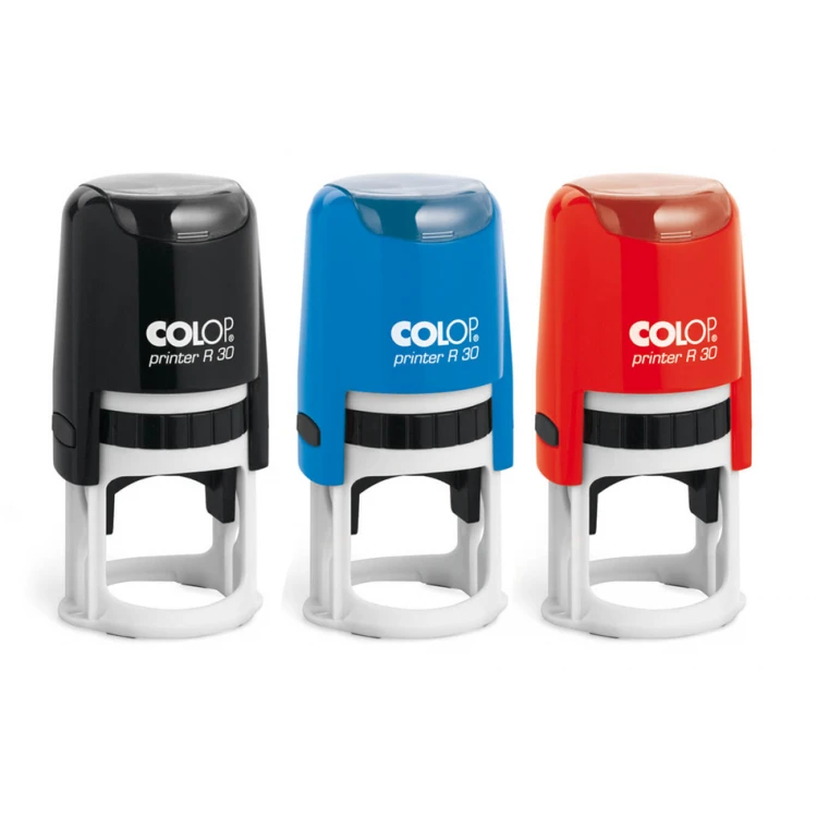 Pieczątka samotuszująca okrągła COLOP Printer R30 - wymiar płytki tekstowej: 30x30mm - COL076