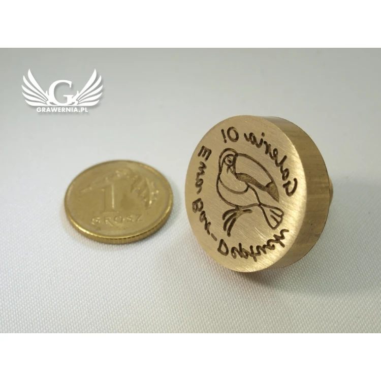 Pieczęć do modeliny z dowolną grafiką - średnica 20mm