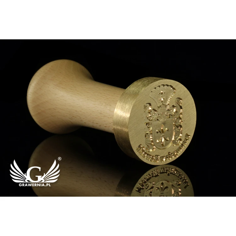 Stempel herbowy do odbijania w laku - CNC - średnica 33mm