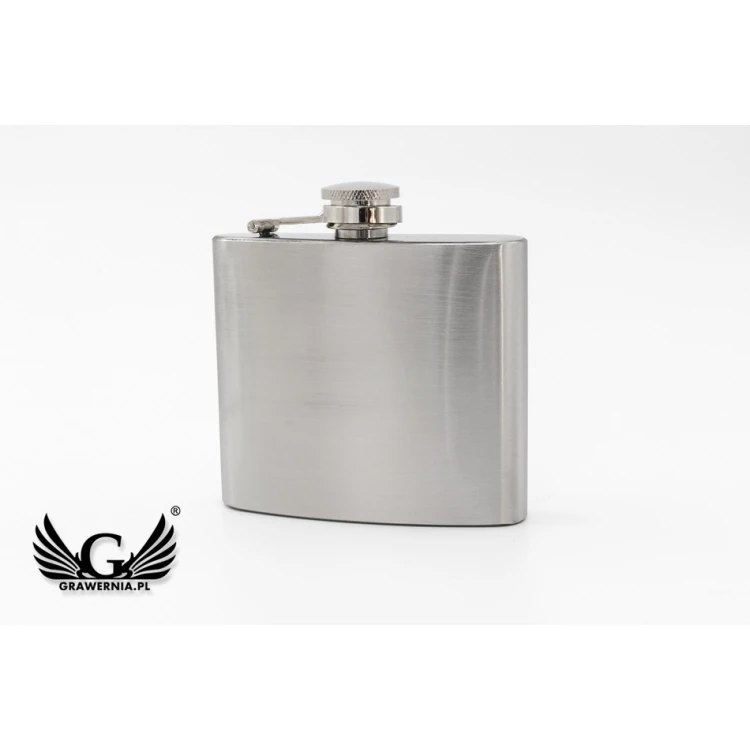 Piersiówka stalowa CLARK z grawerem - 120ml - AL014