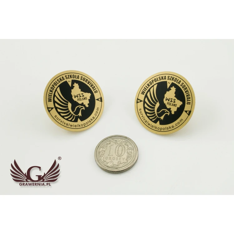 Pinsy metalowe z Twoim logo - średnica: 25mm - PS021