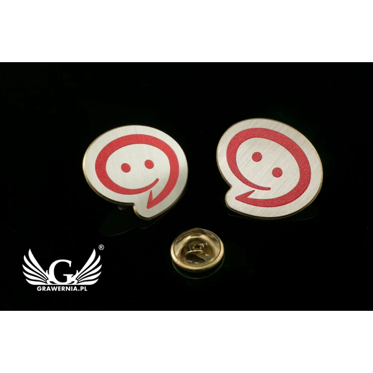 Pinsy metalowe z Twoim logo - wym. 26x23mm - druk UV - PS027