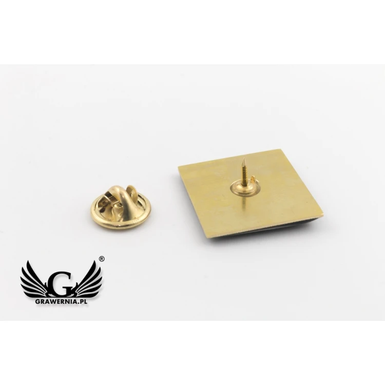 Pinsy z mosiądzu - wypukłe 3D doming - dowolne logo - PWD007