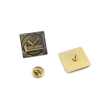 Pinsy z mosiądzu - wypukłe 3D doming - dowolne logo - PWD007
