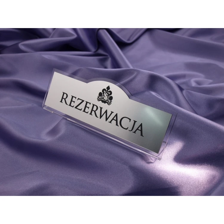Rezerwacja - stojaki na stoliki 180x67mm SILVER - REZ002