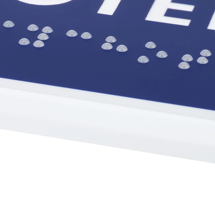 Sala ćwiczeń - tabliczka na drzwi lub ścianę z pismem Braille'a - wym. 174x74mm - TAB568