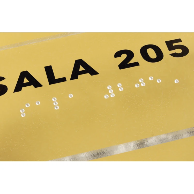 Sala - tabliczka z plexi i numeracją z pismem Braille'a - wym. 160x75mm - TAB275