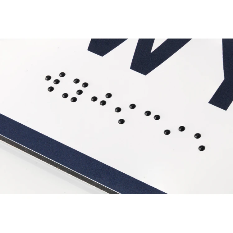 Toaleta - tabliczka z białego dibondu z pismem Braille'a - wym. 140x200mm - MONO - TAB293