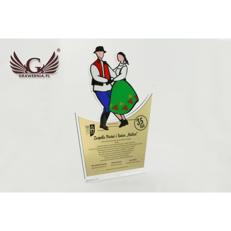 STATUETKA FOLKOWA PARA 2 - model DTA43 - wysokość 33,5 cm