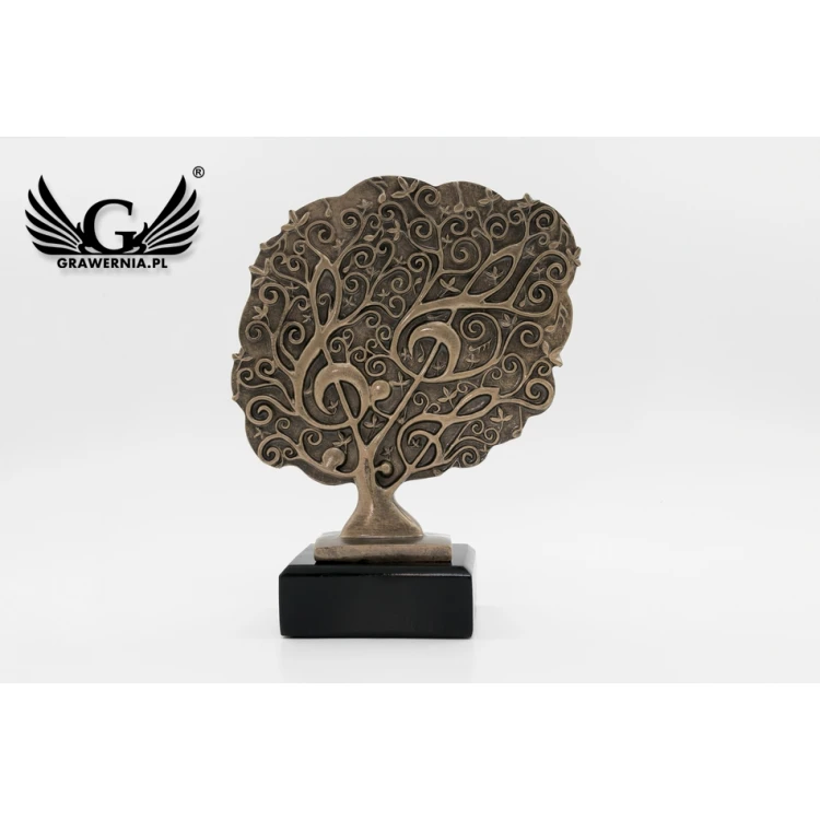 Statuetka Muzyka 1 - Drzewo Wiolinowe - atrakcyjna figurka odlewana - wysokość 21 cm