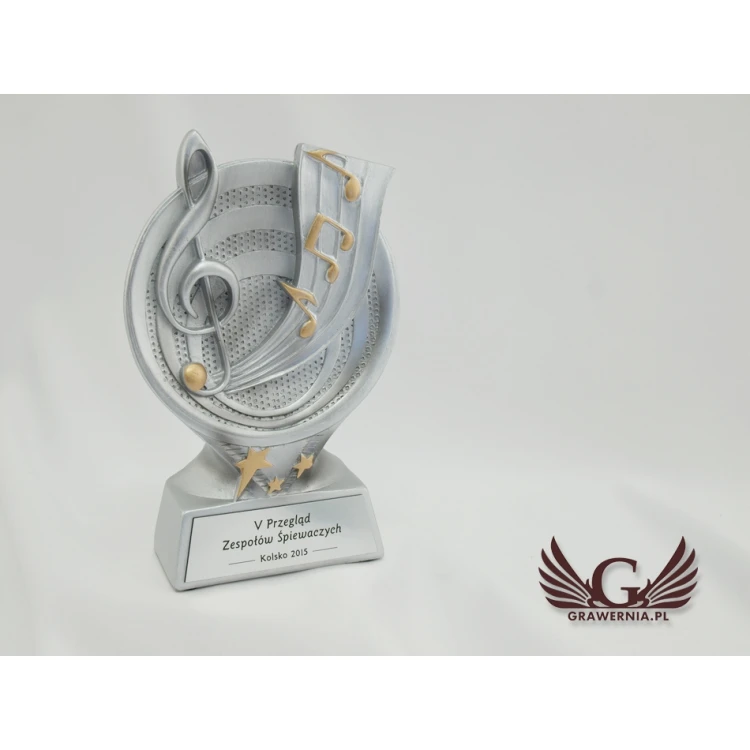 Statuetka Muzyka 2 - atrakcyjna figurka odlewana - wysokość 17 cm
