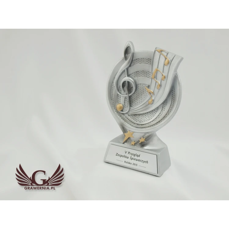 Statuetka Muzyka 2 - atrakcyjna figurka odlewana - wysokość 17 cm