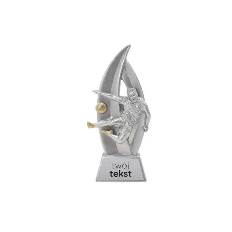Statuetka Piłka nożna 3 - atrakcyjna figurka odlewana z Twoim grawerem - wysokość 18cm - FOL058