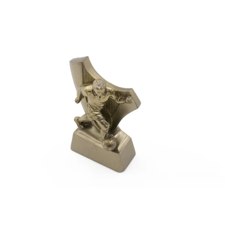 Statuetka Piłkarz - atrakcyjna figurka odlewana z Twoim grawerem - wysokość 10cm - FOL055