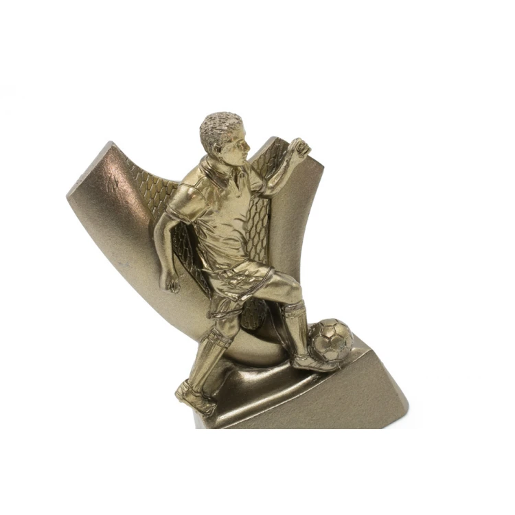 Statuetka Piłkarz - atrakcyjna figurka odlewana z Twoim grawerem - wysokość 10cm - FOL055