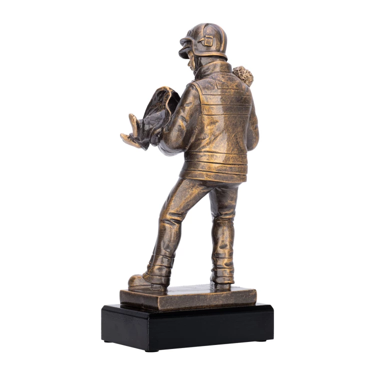Statuetka Strażak - odlewana z Twoim grawerem - wys. 27,5 cm - FOL068