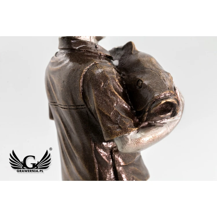 Statuetka Wędkarz - atrakcyjna figurka odlewana - wysokość 20cm - FOL043