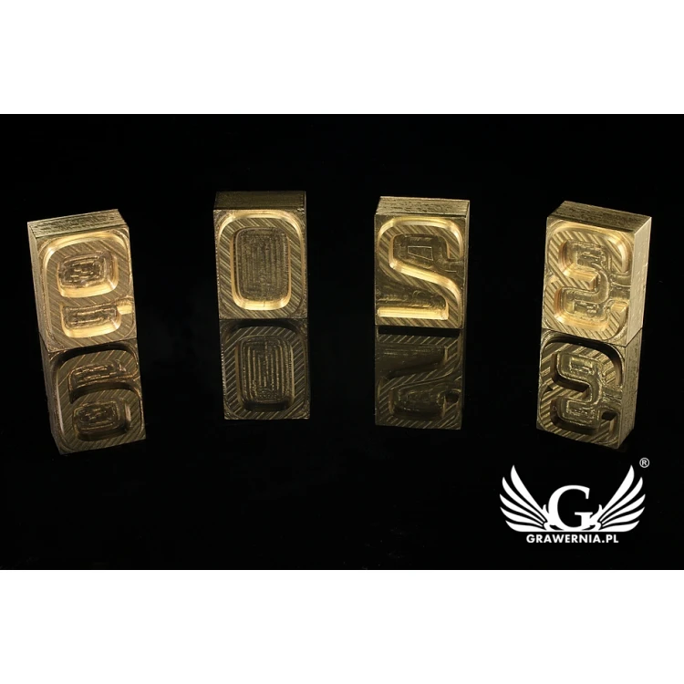 Stempel do wyciskania logotypu na gorąco i zimno - CYFRY - wysokość matrycy: 30mm -  CNC 