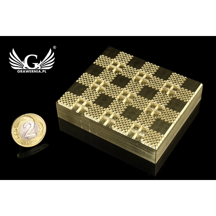 Stempel do wyciskania logotypu na gorąco i zimno - wymiary matrycy: 60x70mm - CNC
