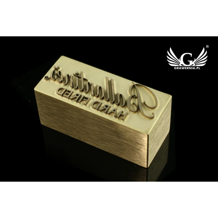 STEMPEL do wypalania logotypu na gorąco - wymiary matrycy: 32x13,9mm - LASER 