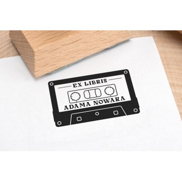 Stempel Ex Libris do odbijania w tuszu - Kaseta - wymiary gryfu 50x30mm - EX021