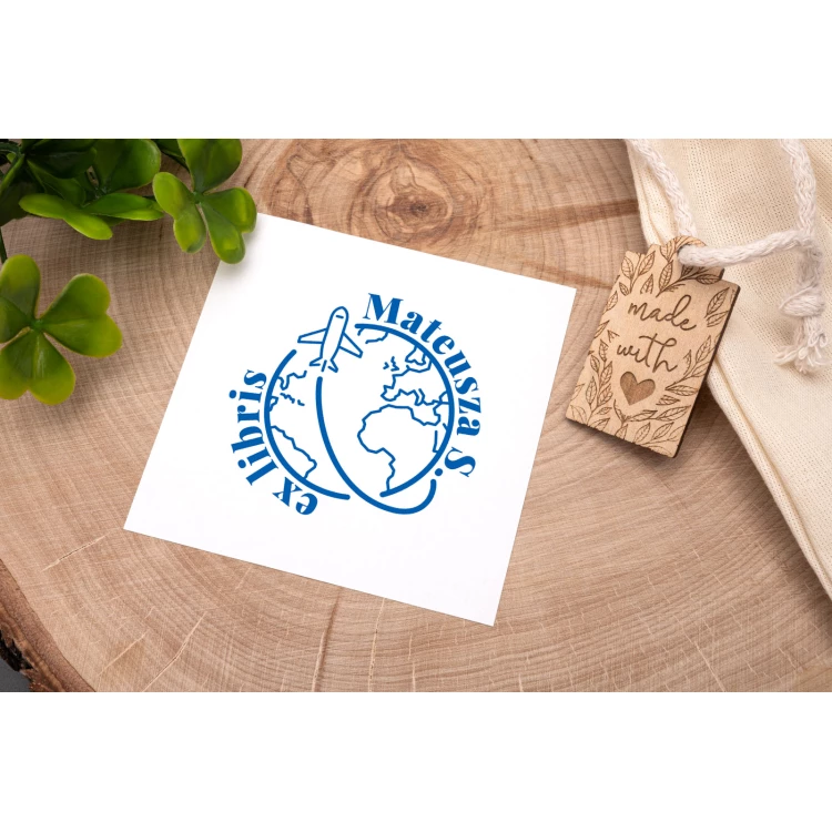 Stempel Ex Libris do odbijania w tuszu - średnica gryfu 50mm - EX049