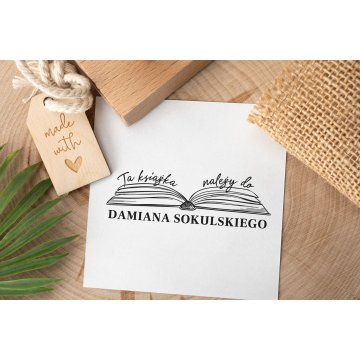 Stempel Ex Libris do odbijania w tuszu - wymiary gryfu 60x20mm - EX053