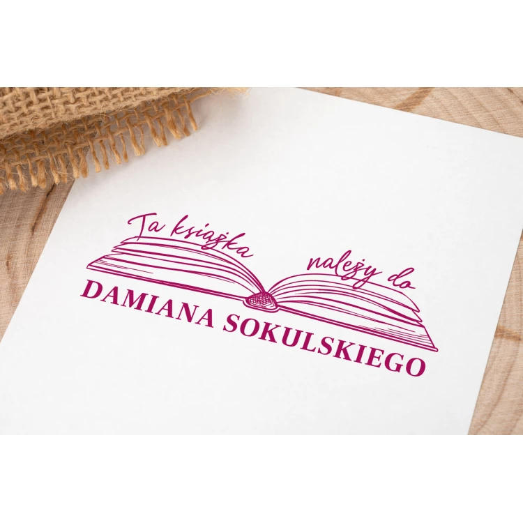 Stempel Ex Libris do odbijania w tuszu - wymiary gryfu 60x20mm - EX053