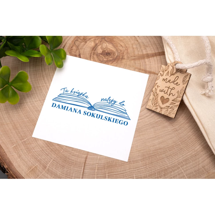 Stempel Ex Libris do odbijania w tuszu - wymiary gryfu 60x20mm - EX053
